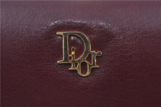 Authentic Christian Dior Clutch Hand Bag Purse Leather Red CD Junk J6340