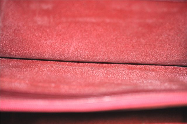 Authentic Christian Dior Clutch Hand Bag Purse Leather Red CD Junk J6340