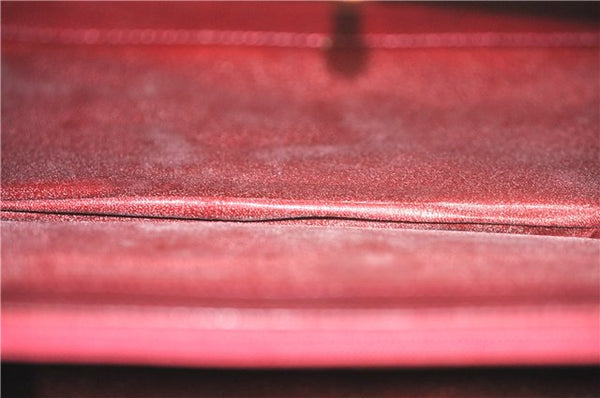 Authentic Christian Dior Clutch Hand Bag Purse Leather Red CD Junk J6340