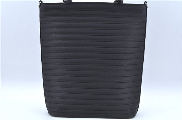 Authentic GUCCI Bamboo 2Way Shoulder Cross Hand Bag Nylon Leather Black J6349