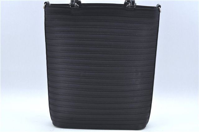 Authentic GUCCI Bamboo 2Way Shoulder Cross Hand Bag Nylon Leather Black J6349