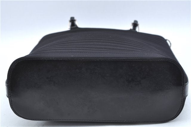 Authentic GUCCI Bamboo 2Way Shoulder Cross Hand Bag Nylon Leather Black J6349