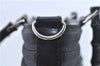 Authentic GUCCI Bamboo 2Way Shoulder Cross Hand Bag Nylon Leather Black J6349