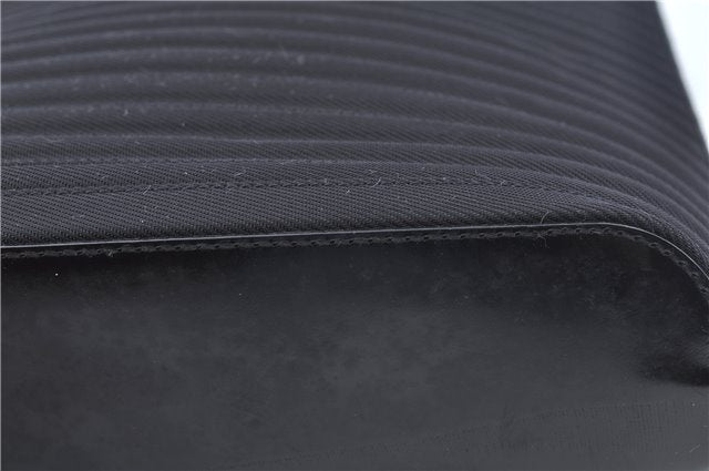 Authentic GUCCI Bamboo 2Way Shoulder Cross Hand Bag Nylon Leather Black J6349