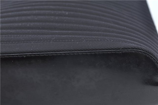 Authentic GUCCI Bamboo 2Way Shoulder Cross Hand Bag Nylon Leather Black J6349