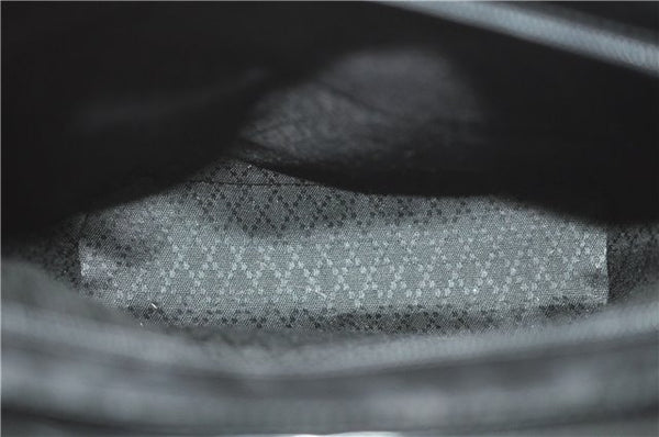 Authentic GUCCI Bamboo 2Way Shoulder Cross Hand Bag Nylon Leather Black J6349