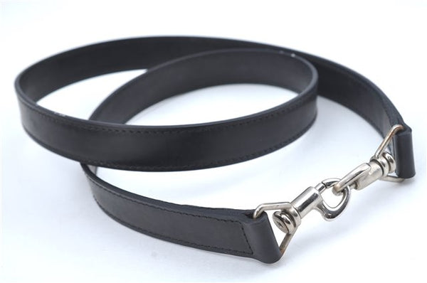 Authentic GUCCI Bamboo 2Way Shoulder Cross Hand Bag Nylon Leather Black J6349