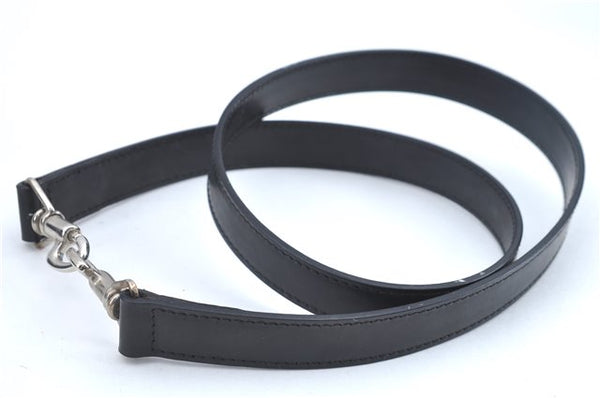 Authentic GUCCI Bamboo 2Way Shoulder Cross Hand Bag Nylon Leather Black J6349