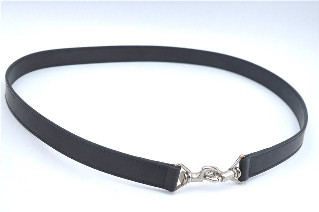 Authentic GUCCI Bamboo 2Way Shoulder Cross Hand Bag Nylon Leather Black J6349