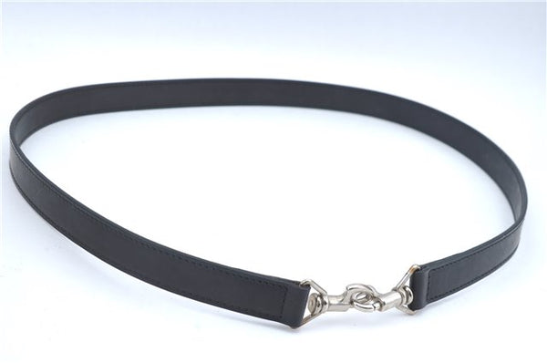 Authentic GUCCI Bamboo 2Way Shoulder Cross Hand Bag Nylon Leather Black J6349