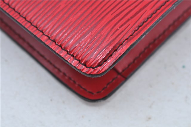 Authentic Louis Vuitton Epi Montaigne 27 Clutch Hand Bag Red M52657 LV J6351