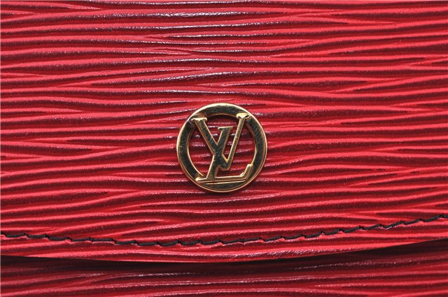 Authentic Louis Vuitton Epi Montaigne 27 Clutch Hand Bag Red M52657 LV J6351