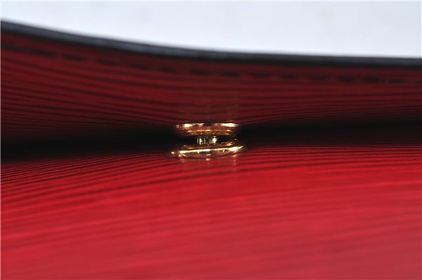Authentic Louis Vuitton Epi Montaigne 27 Clutch Hand Bag Red M52657 LV J6351