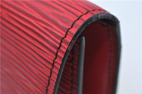 Authentic Louis Vuitton Epi Montaigne 27 Clutch Hand Bag Red M52657 LV J6351