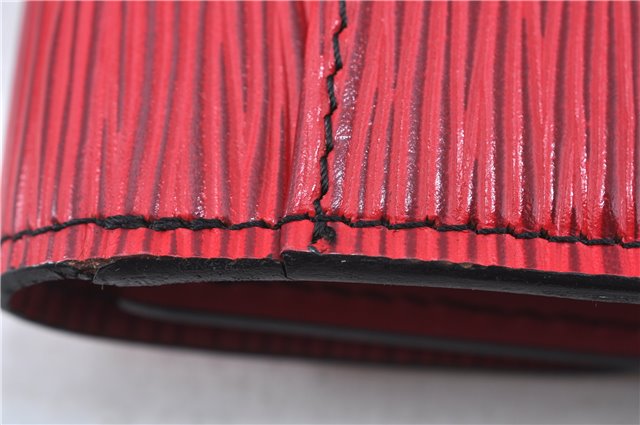 Authentic Louis Vuitton Epi Montaigne 27 Clutch Hand Bag Red M52657 LV J6351