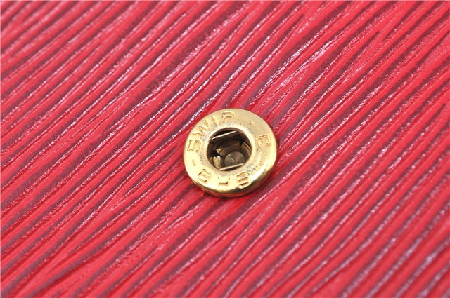 Authentic Louis Vuitton Epi Montaigne 27 Clutch Hand Bag Red M52657 LV J6351