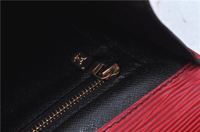 Authentic Louis Vuitton Epi Montaigne 27 Clutch Hand Bag Red M52657 LV J6351
