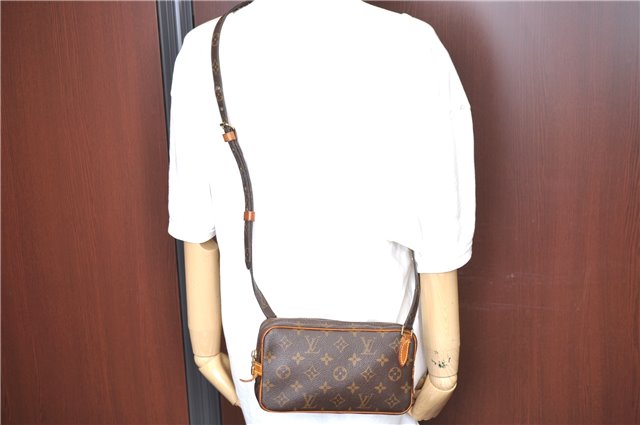 Auth Louis Vuitton Monogram Marly Bandouliere Shoulder Cross Bag M51828 LV J6358