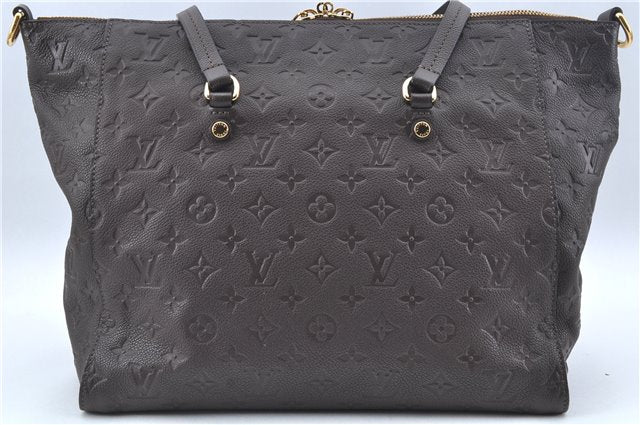 Auth Louis Vuitton Monogram Empreinte Lumineuse PM Tote Bag M94170 Brown J6360