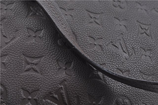 Auth Louis Vuitton Monogram Empreinte Lumineuse PM Tote Bag M94170 Brown J6360