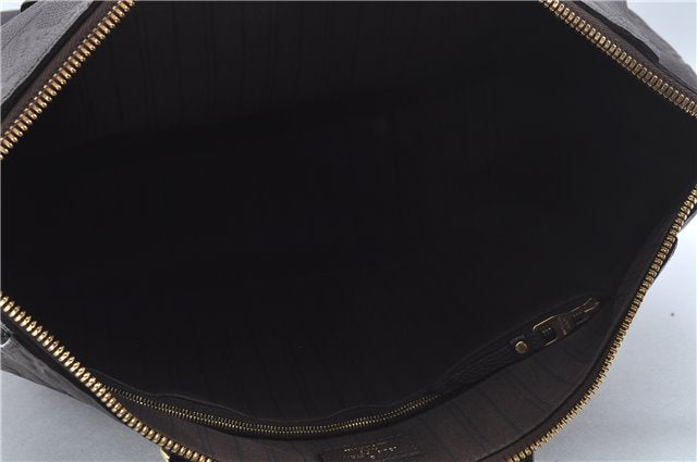 Auth Louis Vuitton Monogram Empreinte Lumineuse PM Tote Bag M94170 Brown J6360