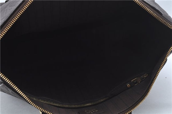 Auth Louis Vuitton Monogram Empreinte Lumineuse PM Tote Bag M94170 Brown J6360