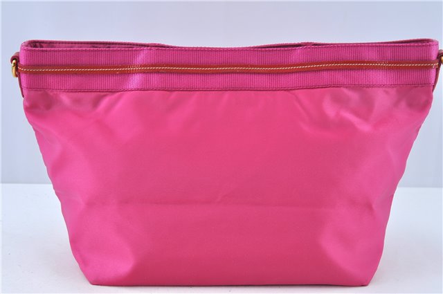 Authentic PRADA Nylon Enamel Shoulder Clutch Bag Purse Pink Junk J6361