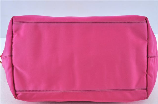 Authentic PRADA Nylon Enamel Shoulder Clutch Bag Purse Pink Junk J6361