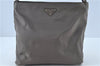 Authentic PRADA Nylon Tessuto Leather Shoulder Hand Bag Purse Khaki Green J6367