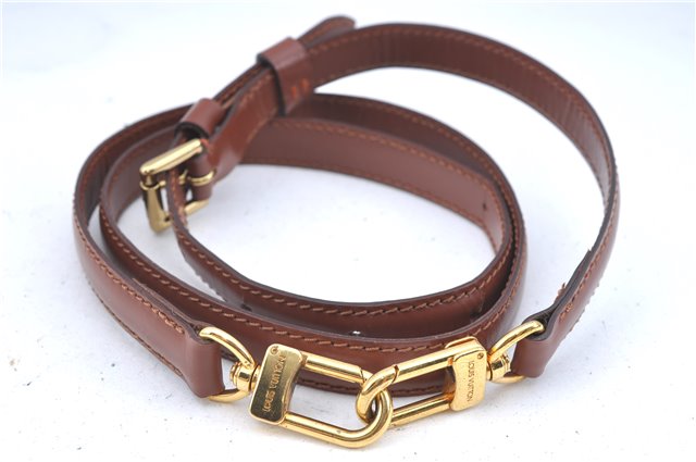 Authentic Louis Vuitton Leather Shoulder Strap Brown 38.6-45.7