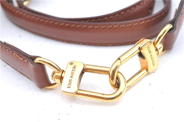 Authentic Louis Vuitton Leather Shoulder Strap Brown 38.6-45.7