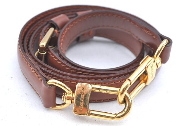 Authentic Louis Vuitton Leather Shoulder Strap Brown 38.6-45.7