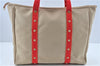 Authentic Louis Vuitton Antigua Cabas GM Tote Bag Ivory Red M40032 LV J6394