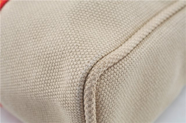 Authentic Louis Vuitton Antigua Cabas GM Tote Bag Ivory Red M40032 LV J6394