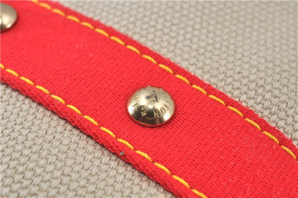 Authentic Louis Vuitton Antigua Cabas GM Tote Bag Ivory Red M40032 LV J6394