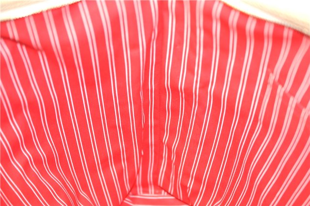 Authentic Louis Vuitton Antigua Cabas GM Tote Bag Ivory Red M40032 LV J6394