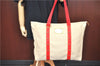 Authentic Louis Vuitton Antigua Cabas GM Tote Bag Ivory Red M40032 LV J6394