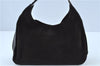 Authentic GUCCI Shoulder Hand Bag Purse Suede Leather 0013767 Dark Brown J6406