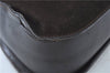 Authentic GUCCI Shoulder Hand Bag Purse Suede Leather 0013767 Dark Brown J6406