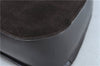 Authentic GUCCI Shoulder Hand Bag Purse Suede Leather 0013767 Dark Brown J6406