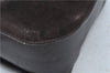 Authentic GUCCI Shoulder Hand Bag Purse Suede Leather 0013767 Dark Brown J6406