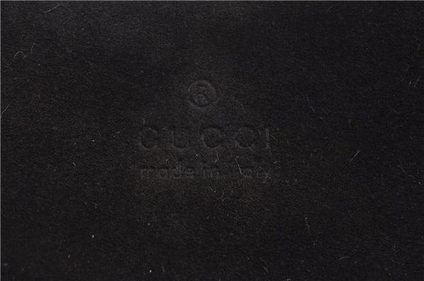 Authentic GUCCI Shoulder Hand Bag Purse Suede Leather 0013767 Dark Brown J6406