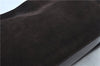 Authentic GUCCI Shoulder Hand Bag Purse Suede Leather 0013767 Dark Brown J6406