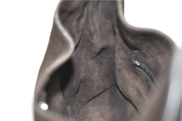 Authentic GUCCI Shoulder Hand Bag Purse Suede Leather 0013767 Dark Brown J6406