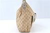 Authentic GUCCI Abbey Shoulder Hand Bag GG Canvas Leather 153025 Beige J6410