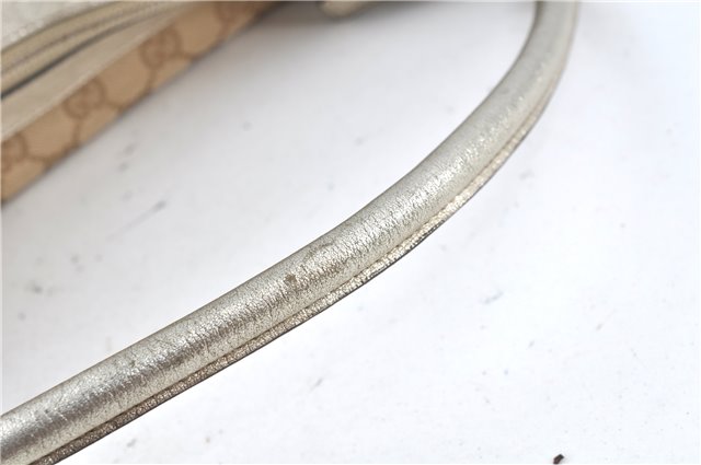 Authentic GUCCI Abbey Shoulder Hand Bag GG Canvas Leather 153025 Beige J6410