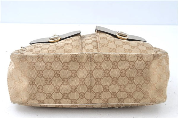 Authentic GUCCI Abbey Shoulder Hand Bag GG Canvas Leather 153025 Beige J6410