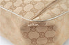 Authentic GUCCI Abbey Shoulder Hand Bag GG Canvas Leather 153025 Beige J6410