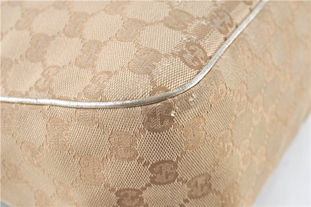 Authentic GUCCI Abbey Shoulder Hand Bag GG Canvas Leather 153025 Beige J6410