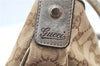 Authentic GUCCI Abbey Shoulder Hand Bag GG Canvas Leather 153025 Beige J6410